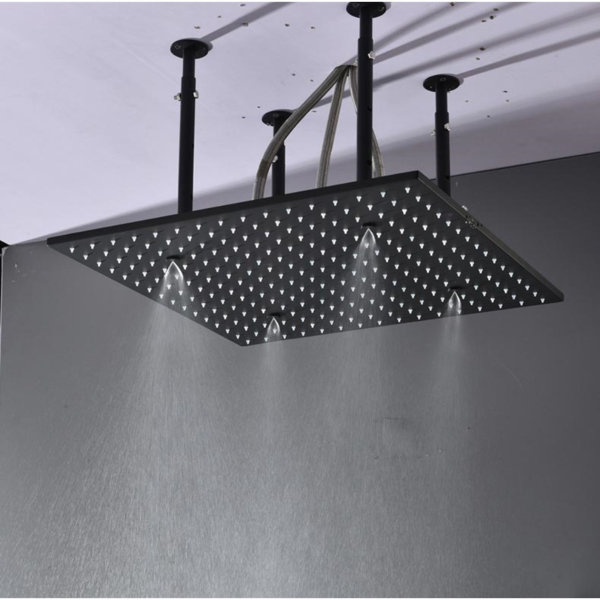 FontanaShowers Fontana Formia 20" Matte Black Ceiling Mount Digital